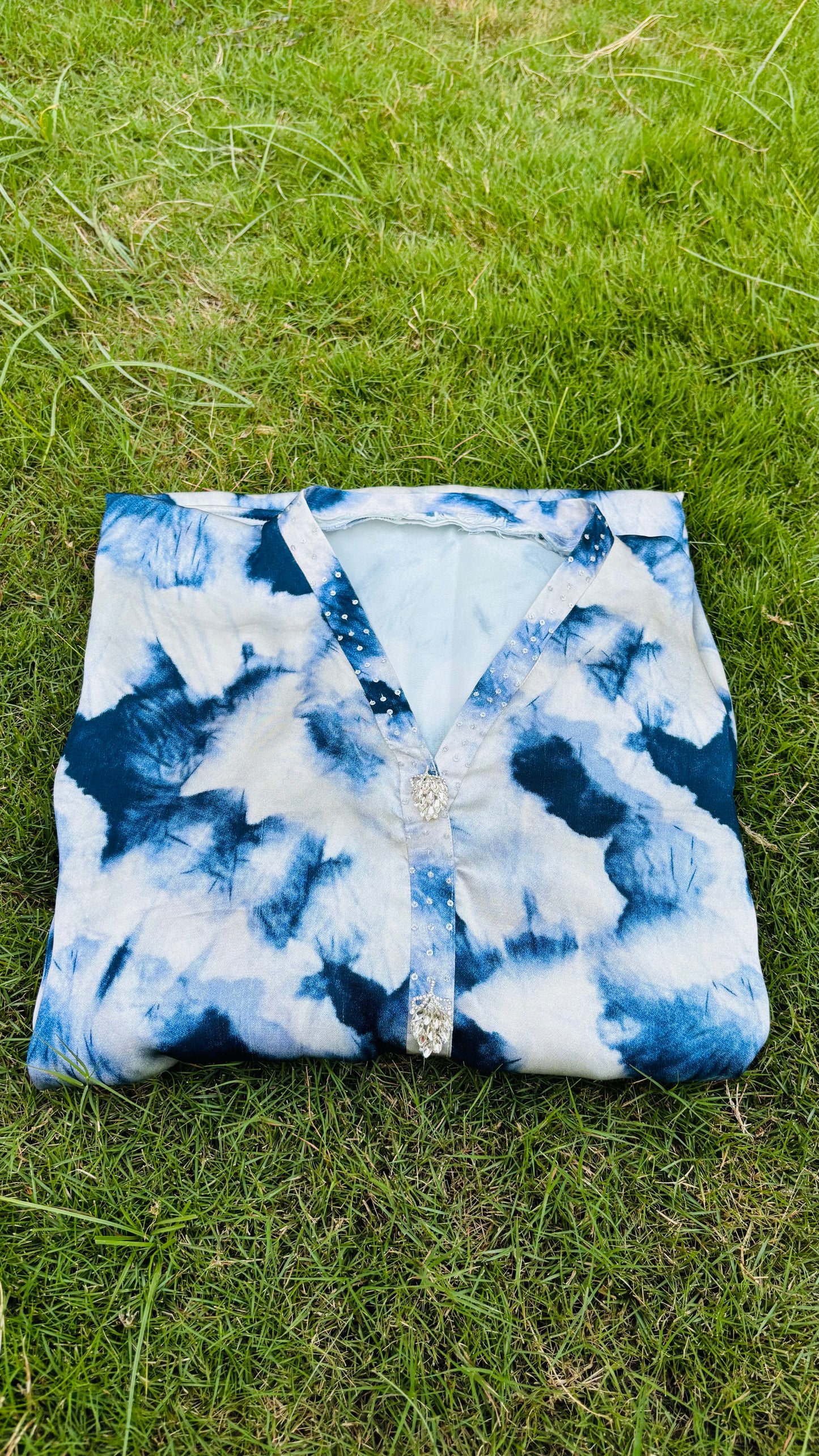 ✨ Kaftan Silk Suit – 1 Piece | Free Size ✨