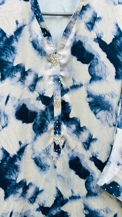 ✨ Kaftan Silk Suit – 1 Piece | Free Size ✨